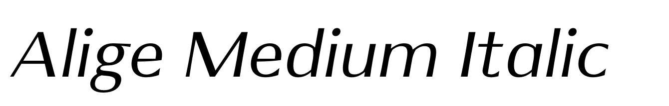 Alige Medium Italic